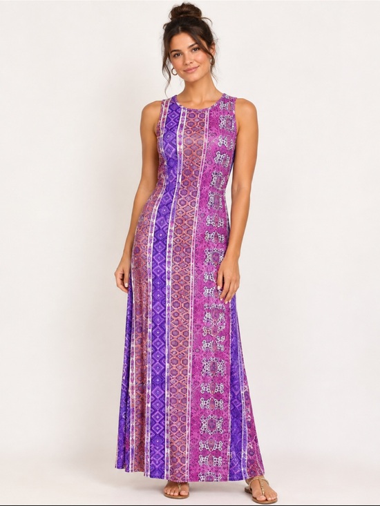 MINKPINK Dresses & Skirts - MinkPink Multicolor Aztec Sleeveless‎ Cinch Waist Maxi Dress Size S